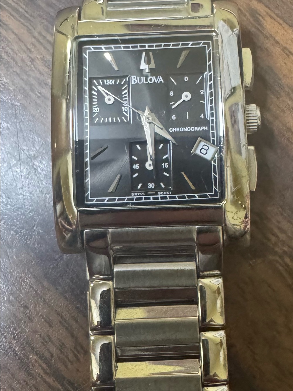 Bulova Stainless Steel Watch Back - Silver Tone